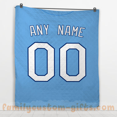 Custom Premium Quilt Blanket Kansas City Jersey Baseball Personalized Quilt Gifts for Her & Him